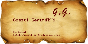 Gosztl Gertrúd névjegykártya